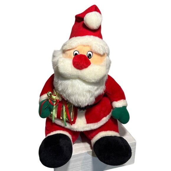 Santa Claus Plush Stuffed Toy With Red Suit & White Beard 14" - Picture 1 of 7